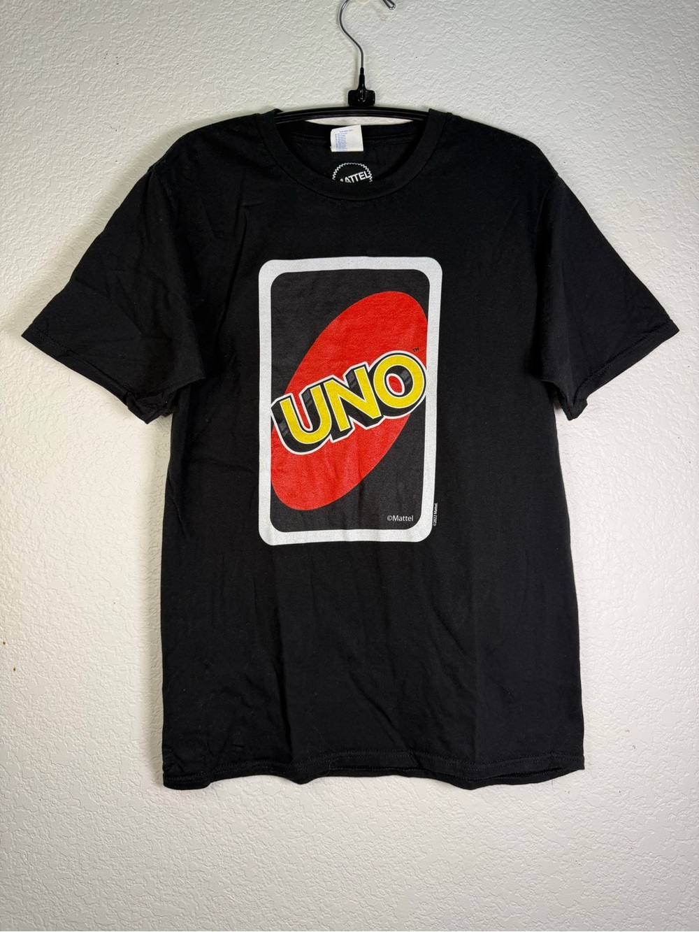 Mattel Graphic Tee - Black Red UNO‎ Logo, Size S